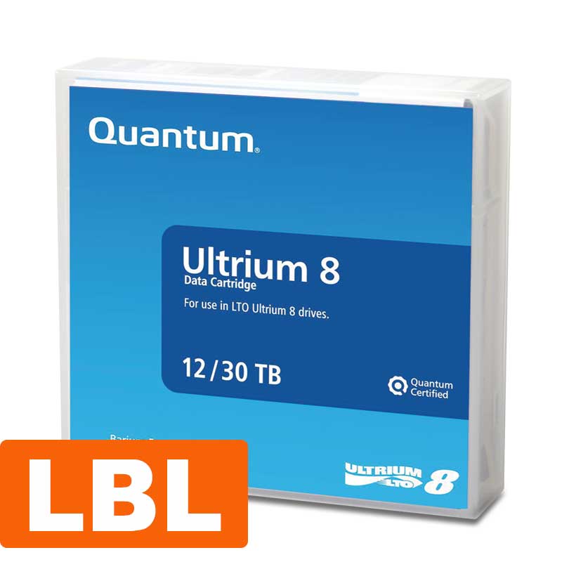 Quantum LTO 8 Backup Tape (Pre- Labeled) LTO8