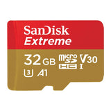 SanDisk Extreme, microSDHC, Memory Card, 32GB, UHS-I, 4K, Class 10, w/ Adapter, up to 100MB/s