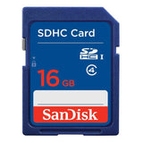 SanDisk SDHC Memory Card, 16GB, SDSDB-016G-A46, Class 4, Retail Pkg
