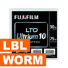 Fuji LTO-10 WORM Labeled Backup Tape, LTO 10 WORM