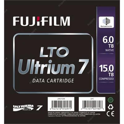 Fuji 16456574M8, LTO-7 Type M8 Tape (9TB/22.5TB) RW Data Cartridge w/ Custom Label