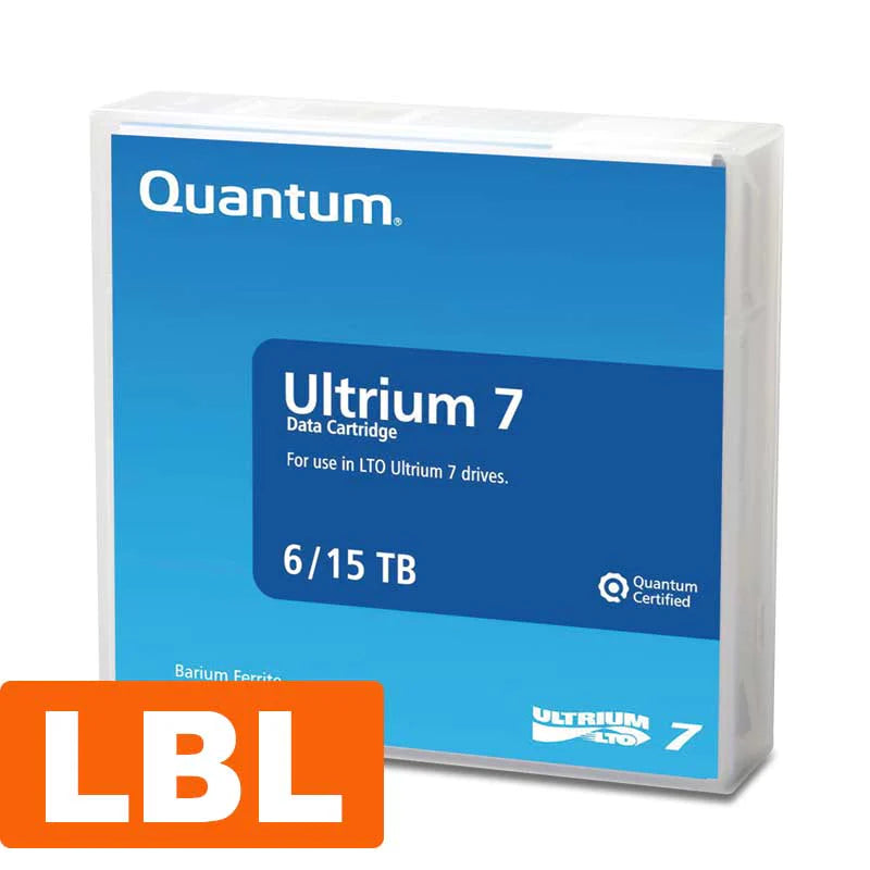Quantum LTO-7 Backup Tape Berium ( Pre-Labelled w/ Barcodes)