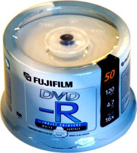 Fuji DVD-R 600004139 4.7GB 16X White Inkjet Printable 50PK