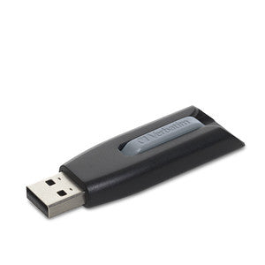 Verbatim Store 'n' Go V3 Flash Drive, 49189, 128GB, USB 3.0, Gray, TAA
