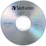 Verbatim CD-RW 95117 700MB 2X-4X Branded 1PK Slim Case TAA