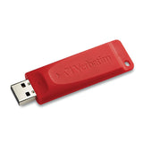 Verbatim Store n Go USB Flash Drive, 97005, 64GB, USB 2.0, Red, TAA, MICROBAN