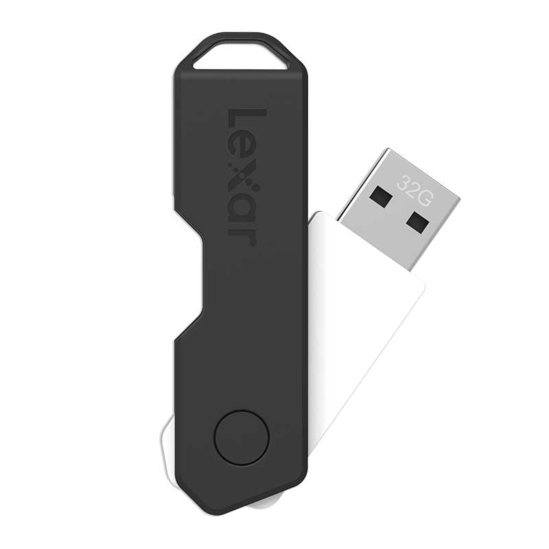 Lexar, 32GB JumpDrive, TwistTurn2, USB 2.0, Flash Drive, Black