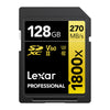 Lexar Professional SDXC Memory Card, 1800x 128GB, Class 10, UHS-II, U3, GOLD Series