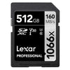 Lexar Professional SDXC Memory Card, 1066x 512GB, Class 10, UHS-I, U3