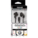 Maxell Ear Buds 199708 CBM-BLK Color buds w MIC