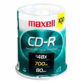 Maxell CD-R 700MB 80 min Branded 48x 100pk Spindle