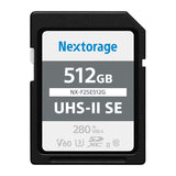 Nextorage, Memory Card, 512GB, SDXC, UHS-II SE, Max 280r MB/s, Class 10, V90