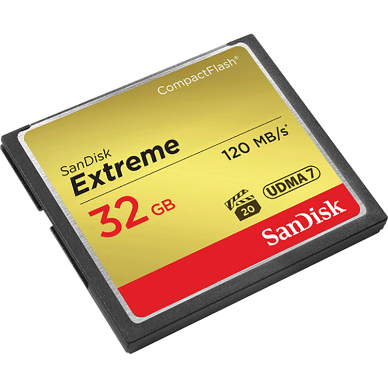 SanDisk Extreme CompactFlash Memory Card, SDCFXS-032G-A46, 32GB, 120 Mbps