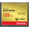 SanDisk Extreme CompactFlash Memory Card, SDCFXS-128G-A46, 128GB, 120 Mbps