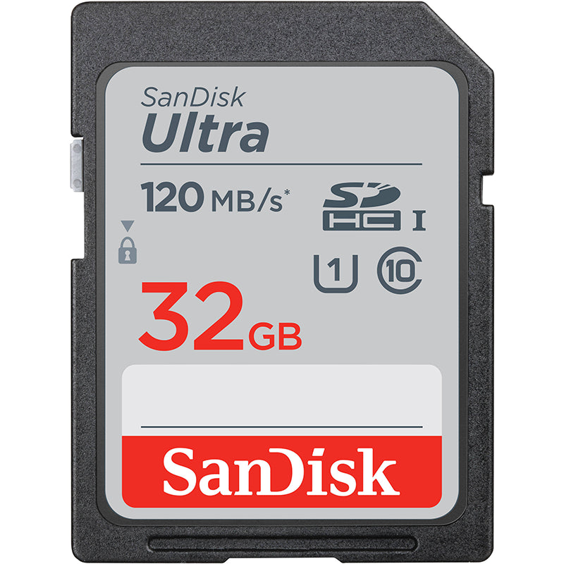 SanDisk Ultra SDXC Memory Card, 32GB, Class 10/UHS-I, 120MB/S