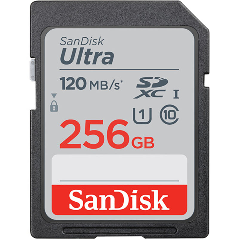 SanDisk Ultra SDXC Memory Card, 256GB, Class 10/UHS-I, 120MB/S