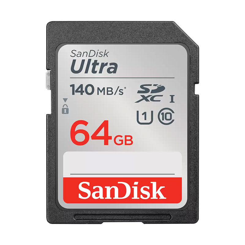 SanDisk Ultra SDXC Memory Card, 64GB, Class 10/UHS-I, 140MB/S