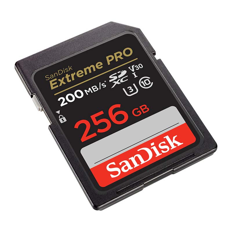 SanDisk Extreme Pro SDXC Memory Card, 256GB, UHS-I, Up to 200MB/s read speeds