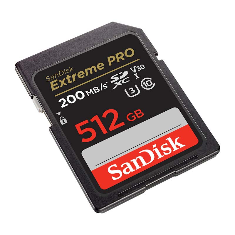 SanDisk Extreme Pro SDXC Memory Card, 512GB, UHS-I, Up to 200MB/s read speeds