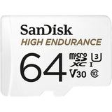 SanDisk High Endurance MicroSDXC, 64GB, U3, V30, C10, Full HD recording, w/Adapter