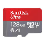 SanDisk Ultra microSDHC Memory Card, 128GB, 140MB/s, C10, UHS, U1, A1, Card W/Adapter