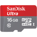 SanDisk Ultra microSDHC Memory Card, 16GB, SDSQUNC-016G-AN6IA, Class 10/UHS-I