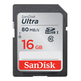 SanDisk Ultra SDHC Memory Card, 16GB, SDSDUNC-016G-AN6IN, Class 10/UHS-I, 80MB/S