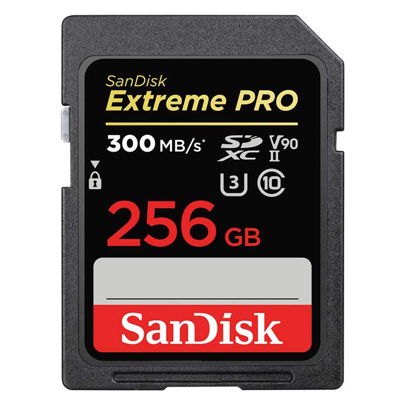 SanDisk Extreme Pro, 256GB, UHS-II, V90 SDSDXDK-256G-ANCIN, C10, U3, R300/W260MB/s