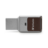 Verbatim, Fingerprint Secure USB Flash Drive 64 GB, USB 3.0, Silver, TAA