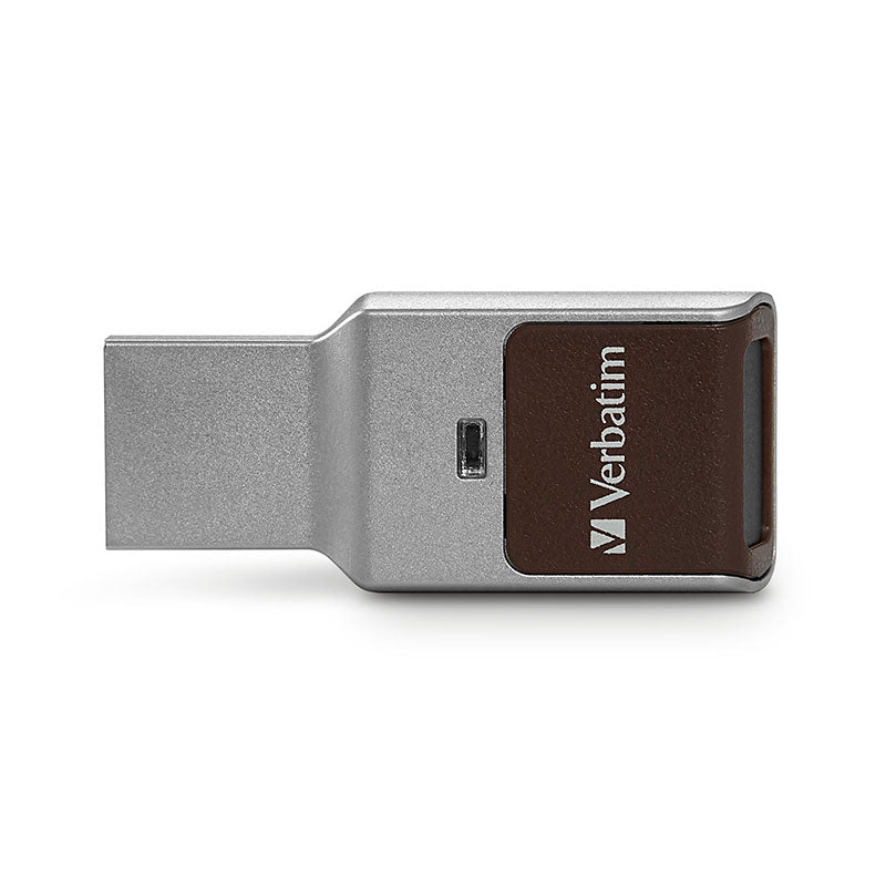 Verbatim, Fingerprint Secure USB Flash Drive 32 GB, USB 3.0, Silver, TAA
