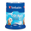 Verbatim CD-R 94712 700MB 52X Blank White Surface 100PK
