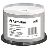 Verbatim DVD+R DL 43754 8.5GB 8X DataLifePlus White Thermal Printable 50PK Spindle