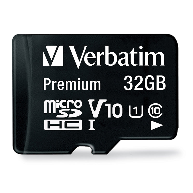 Verbatim Premium microSDHC Memory Card, 44083, With Adapter, 32GB, UHS-1, Class 10, TAA