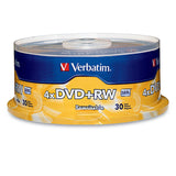 Verbatim DVD+RW 94834 4.7GB 4X Branded 30PK Spindle TAA