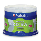 Verbatim CD-RW 95159 700MB 12X Silver Inkjet Hub Printable