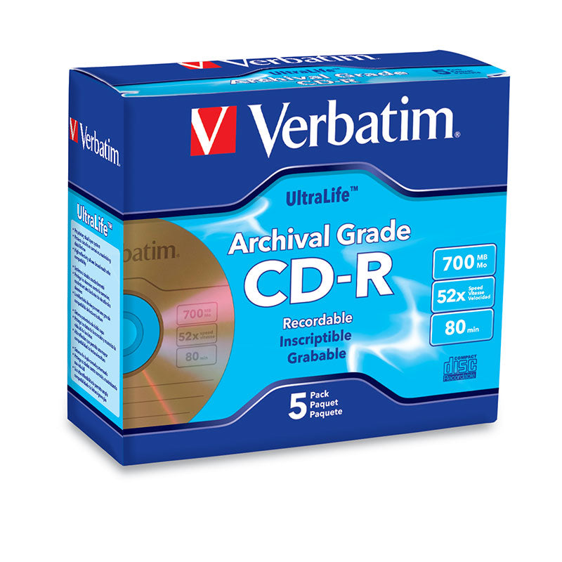 Verbatim CD-R 96319 700MB 52X UltraLife Gold Archival Grade