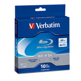 Verbatim BD-R DL 97335 50GB 6X Branded 10PK Spindle Box TAA