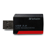 Verbatim Pocket Card Reader, 98538, USB 3.0, Black
