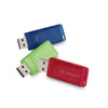 Verbatim Store 'n' Go USB Flash Drive, 98703, 8GB, Red, Green, Blue, 3PK, TAA, MICROBAN
