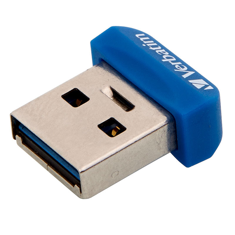 Verbatim Store 'n' Stay Nano USB Flash Drive, 98709, 16GB, USB 3.0, Blue