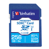 Verbatim Memory Card, Premium+ 533X SDXC, UHS-1, Class 10, 256GB